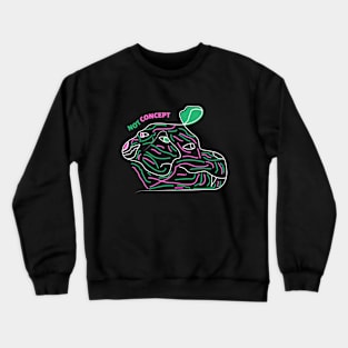 line double dog and human Crewneck Sweatshirt